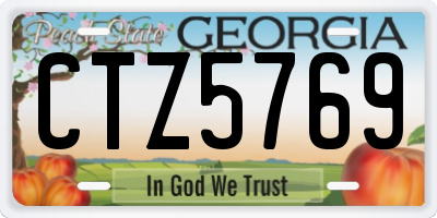 GA license plate CTZ5769