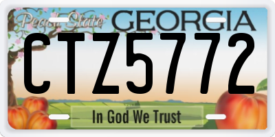 GA license plate CTZ5772
