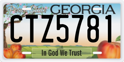 GA license plate CTZ5781