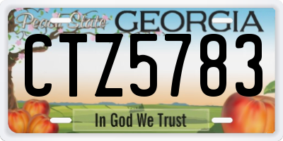 GA license plate CTZ5783