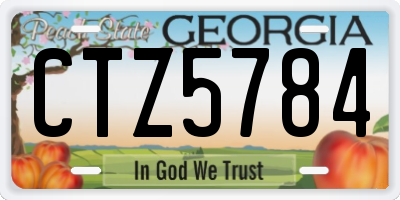 GA license plate CTZ5784