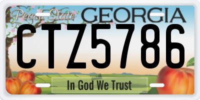 GA license plate CTZ5786