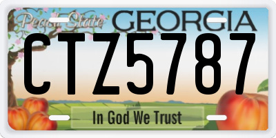 GA license plate CTZ5787