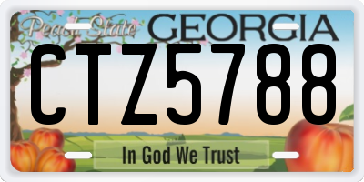 GA license plate CTZ5788