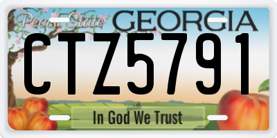 GA license plate CTZ5791