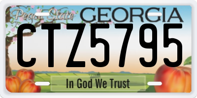 GA license plate CTZ5795