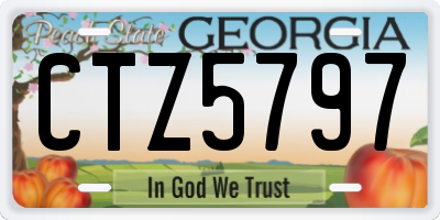 GA license plate CTZ5797