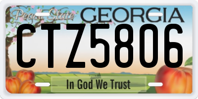 GA license plate CTZ5806