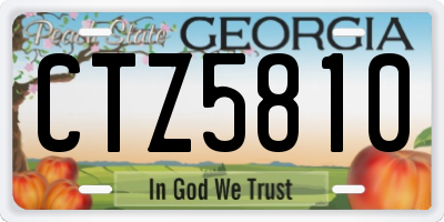 GA license plate CTZ5810