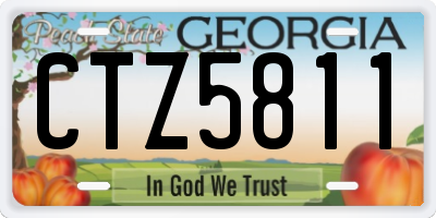 GA license plate CTZ5811