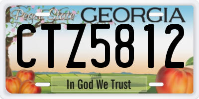 GA license plate CTZ5812