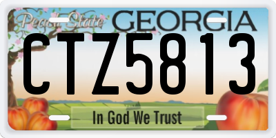 GA license plate CTZ5813