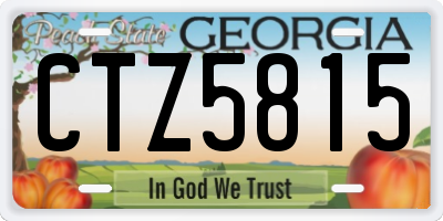GA license plate CTZ5815