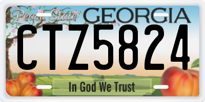 GA license plate CTZ5824