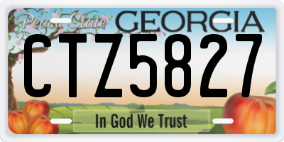 GA license plate CTZ5827
