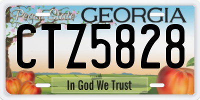GA license plate CTZ5828