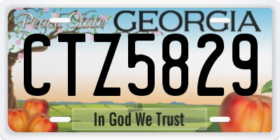 GA license plate CTZ5829
