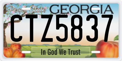 GA license plate CTZ5837