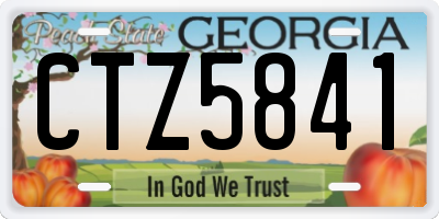 GA license plate CTZ5841