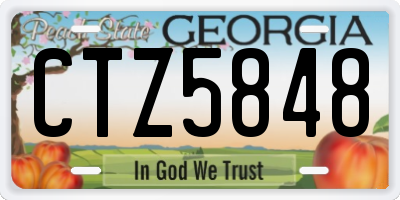 GA license plate CTZ5848