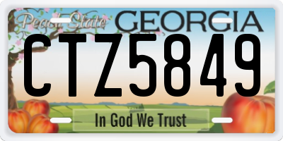 GA license plate CTZ5849