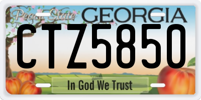 GA license plate CTZ5850