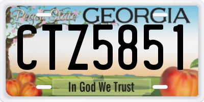 GA license plate CTZ5851