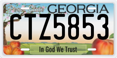 GA license plate CTZ5853