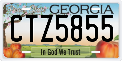 GA license plate CTZ5855