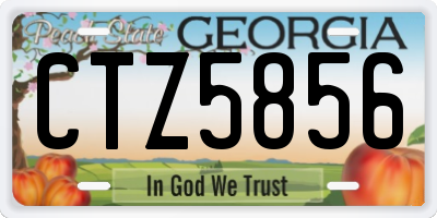 GA license plate CTZ5856