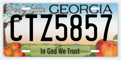 GA license plate CTZ5857