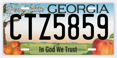 GA license plate CTZ5859
