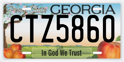 GA license plate CTZ5860