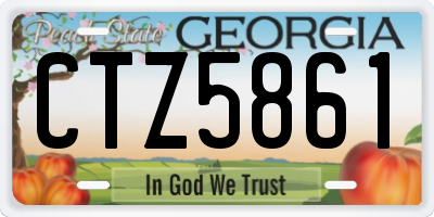 GA license plate CTZ5861