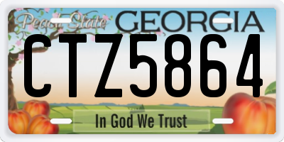 GA license plate CTZ5864