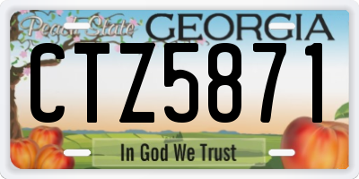 GA license plate CTZ5871