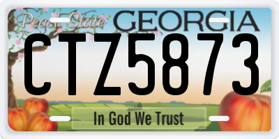 GA license plate CTZ5873