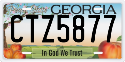 GA license plate CTZ5877