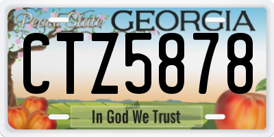 GA license plate CTZ5878