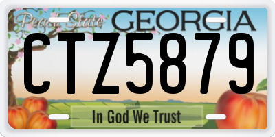 GA license plate CTZ5879