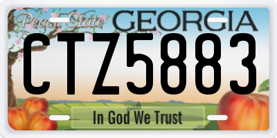 GA license plate CTZ5883