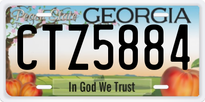 GA license plate CTZ5884