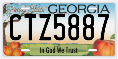GA license plate CTZ5887