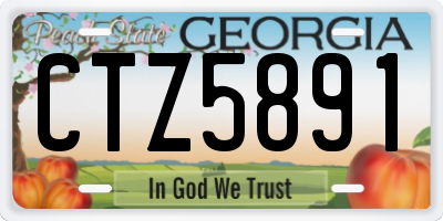 GA license plate CTZ5891