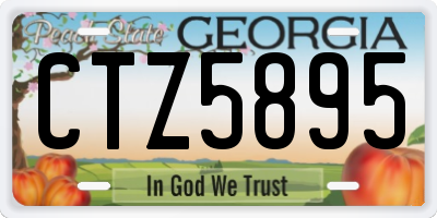 GA license plate CTZ5895