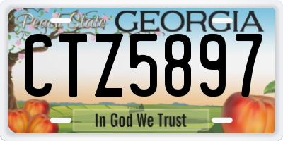 GA license plate CTZ5897