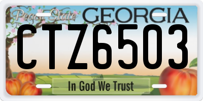 GA license plate CTZ6503
