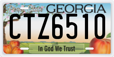 GA license plate CTZ6510