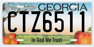 GA license plate CTZ6511