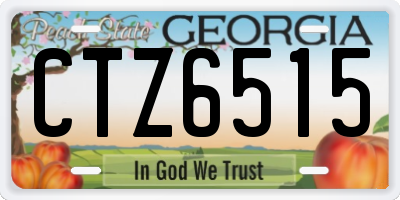 GA license plate CTZ6515